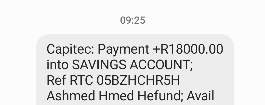 DeejayArchieSA's tweet photo. They just refunded me,Thank you all for the comments and making sure this trends,ka leboga https://t.co/RE6zXoobrA