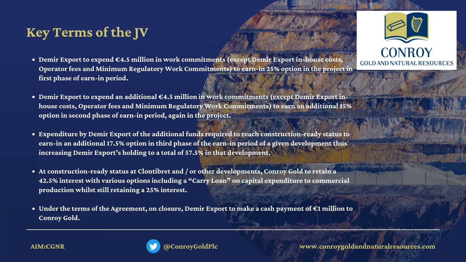 Conroy Gold And Natural Resources Conroygoldplc Twitter