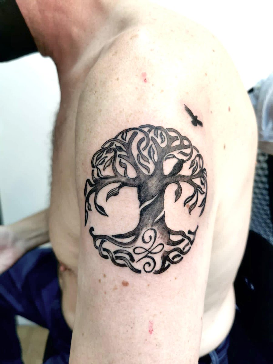 family tree tattoos on chest