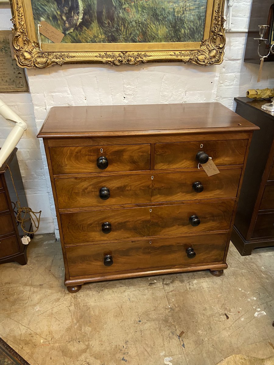 Nice Victorian flame mahogany Chest of drawers.Just arrived from restorers.£375