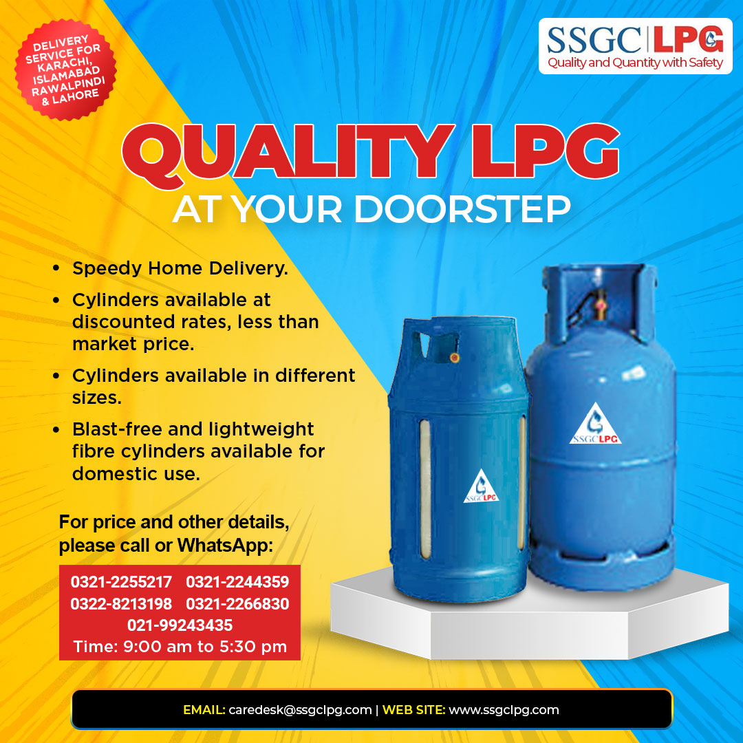 SSGC_Official's tweet photo. SSGC-LPG (Pvt.) Ltd. (SLL), SSGC's subsidiary company offers Karachi residents affordable LPG right at their doorstep.
*FOR ORDERS & OTHER DETAILS, CALL OR WHATSAPP ON;
0321-2255217, 0322-8213198 , 021-99243435 , 03212244359 & 03212266830
#SSGC #LPG #customerfacilitation https://t.co/FWZbj9BaIk