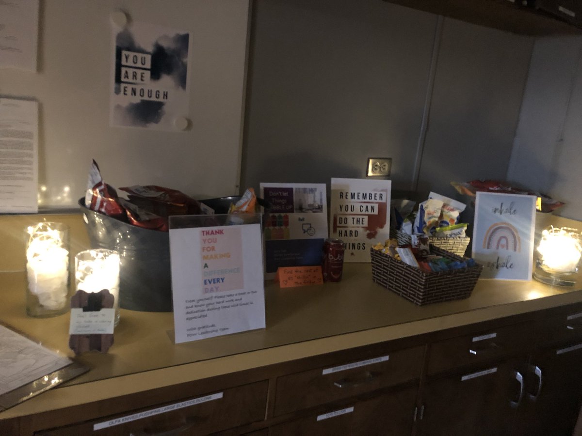 A small gesture to show our gratitude and acknowledge that things are tough. Staff at POW are supportive and amazing. Student well-being is always top of mind. #BellLetsTalk <a href="/GelfandShelly/">Shelly Gelfand</a>