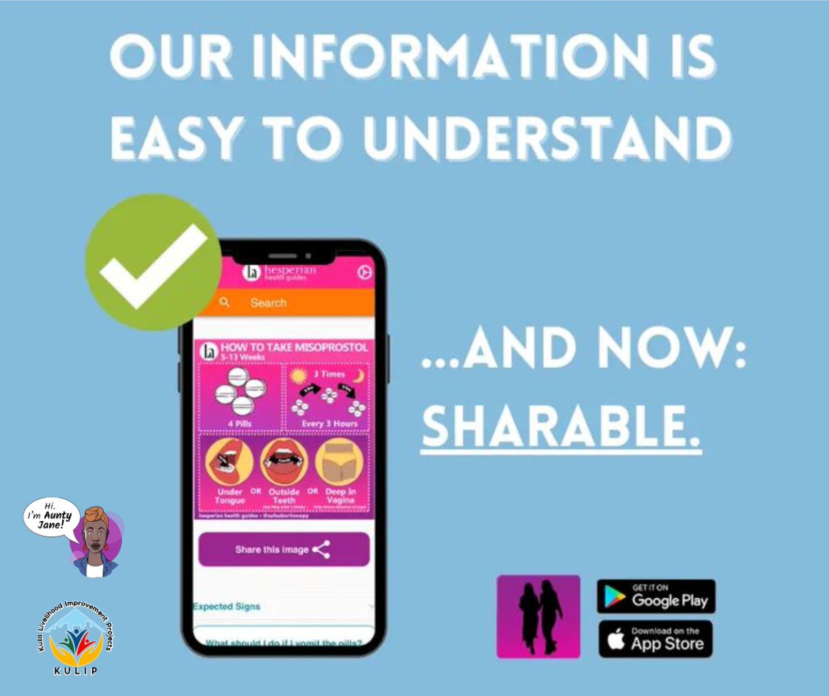 KuzaSME's tweet photo. Sexual, Reproductive Health and Rights are vital components to humanity. Get informed through @HesperianAppsEN and if in KE and needs someone to talk #BongaNaAuntyJane @YourAuntyJane https://t.co/3itsXbG5cu