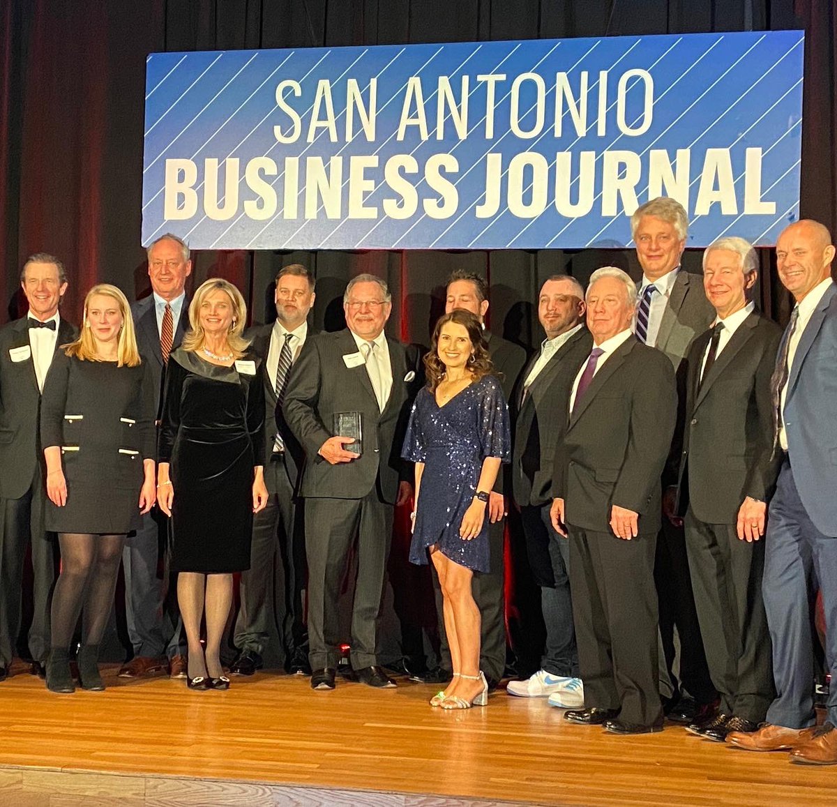 PresidentEighmy's tweet photo. Thank you @sabizjournal for hosting @utsa this evening to celebrate 2021’s Business of the Year. We’re honored to have been named one of 15 honorees. #SABJ #BOTY2022 #UTSA https://t.co/1KzqzsCMAX