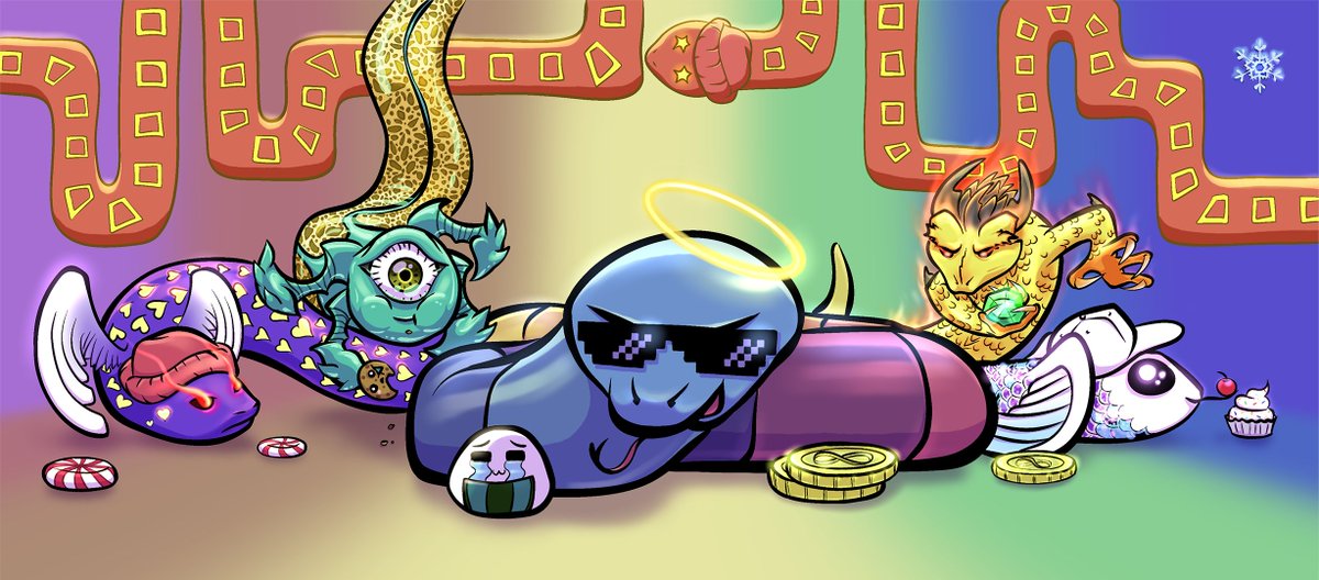 The ultimate gang of snakes emerges from the den ready to play on the #ICP  blockchain. <a href="/ICSnakes/">ICSnakes 💎🐍</a> available on @EntrepotApp #NFT #FANART <a href="/dominic_w/">dom.icp ∞</a> <a href="/dfinity/">DFINITY</a> <a href="/BobBodily/">Bob Bodily, PhD 👋 | #BTC #ETH #ICP 🧙🏽‍♂️</a>