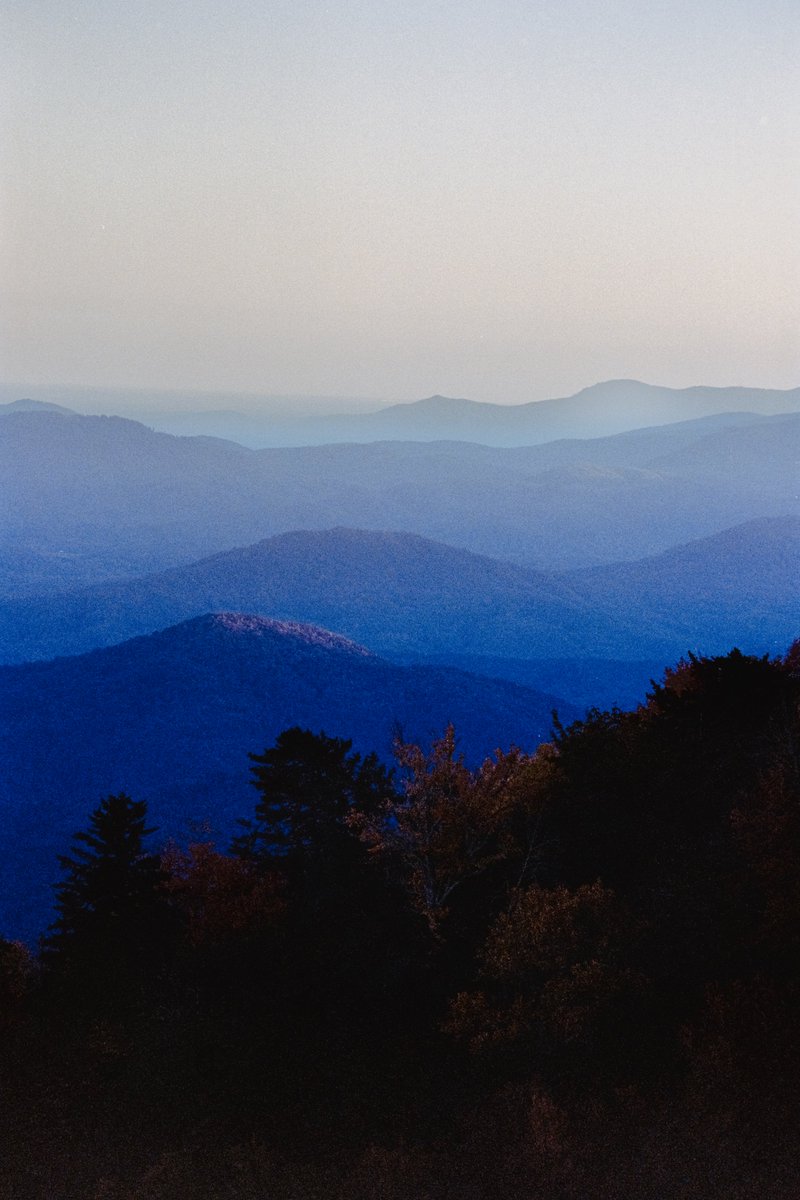 the blue ridge mountains, shot on film