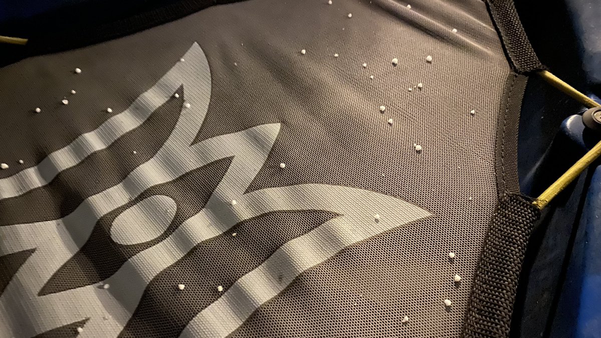 BrianJamesWx's tweet photo. It's raining #DippinDots in North #FortWorth! Looks like a little #CornSnow. #dfwwx @NWSFortWorth https://t.co/K5ZaY21FvY