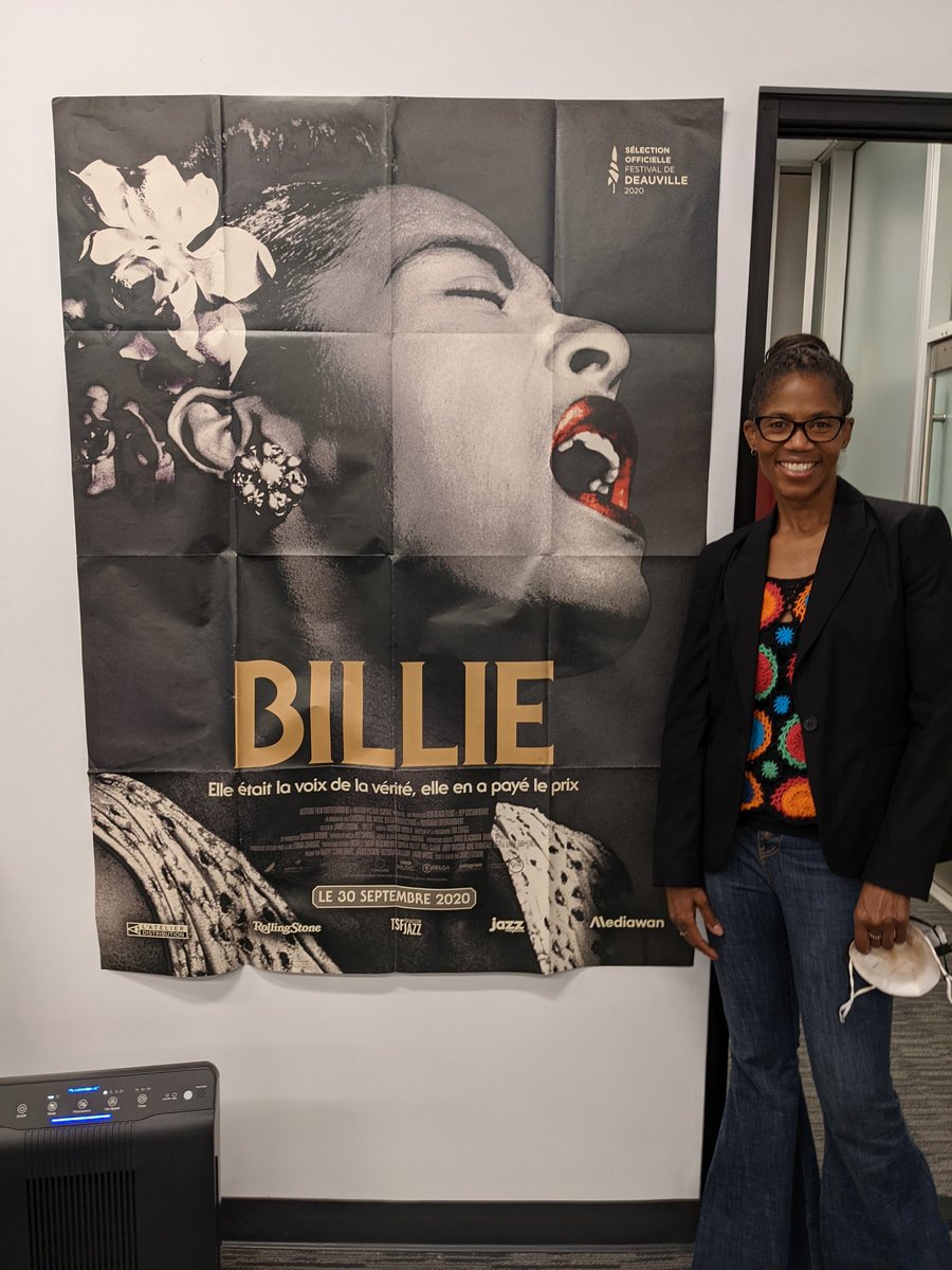Spring Business Development Professor Michele Smith and the fabulous poster for the 2019 documentary BILLIE which she Executive Produced and discussed tonight in Class 2! <a href="/HeinzCollege/">Heinz College at CMU</a>