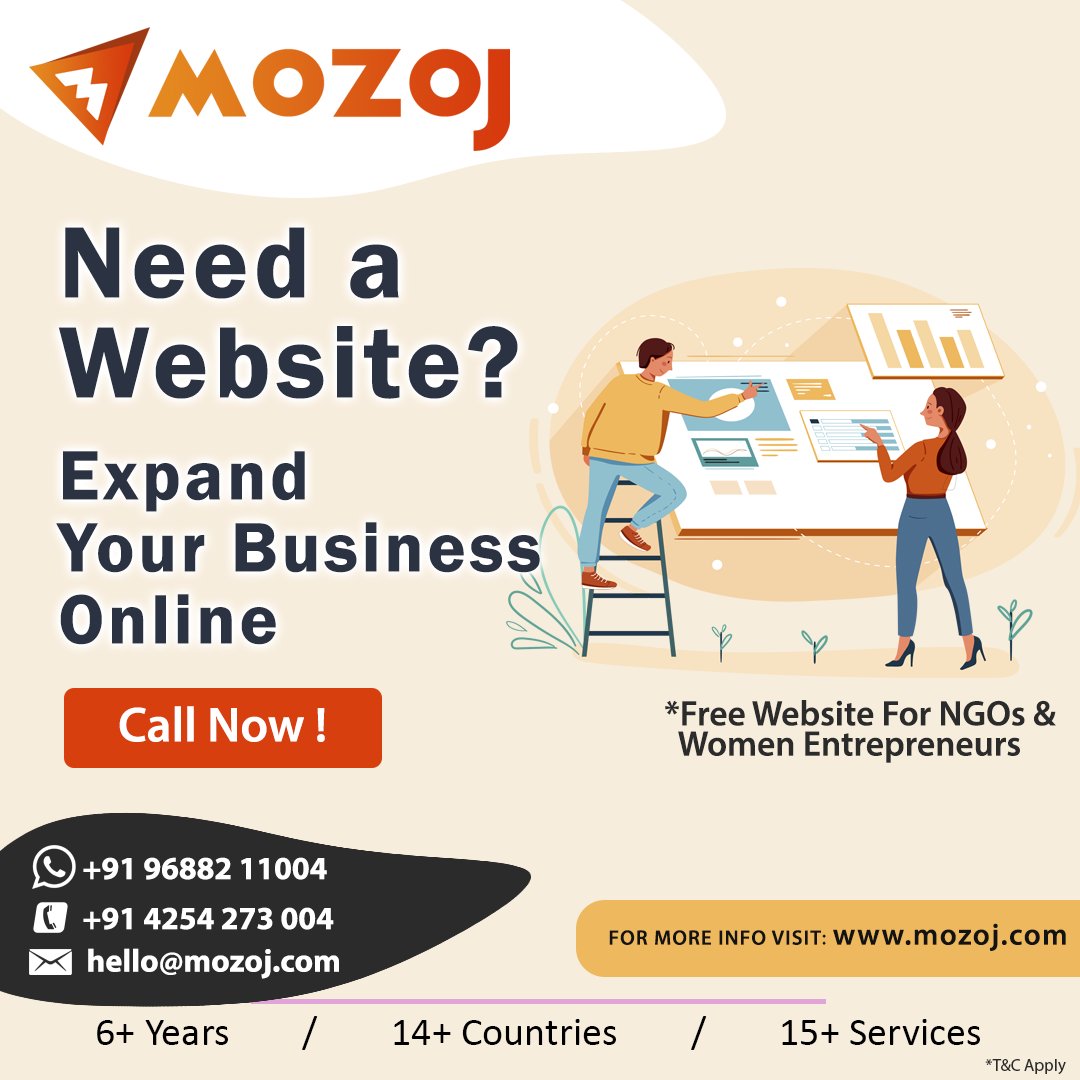Mozoj_labs's tweet photo. Get Your Beautiful Website at Low Cost 15% OFF!
https://t.co/lFTYZdG41m | Call: +91 96882 11004
#mozoj #Mozoj_it #mozoj_itconsulting #website-development #website #webdesign #freedomain #freehosting #freessl #karamadai #coimbatore #mettupalayam #ooty #bangalore https://t.co/O5Saq4zhoX