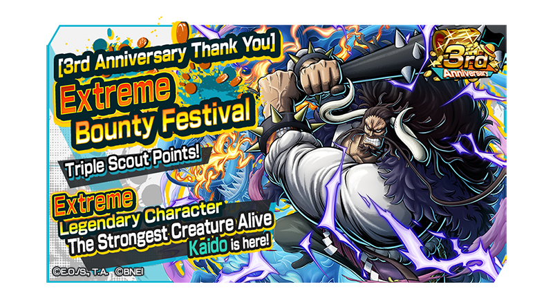 ONE PIECE Bounty Rush on X: 3rd Anniversary Thank You Extreme