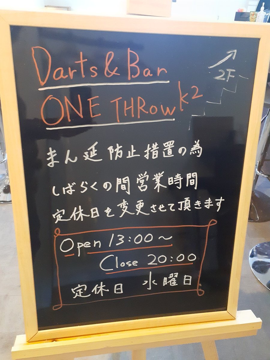 本日より昼間からの営業となります。
感染症の一日も早く終焉を願います。