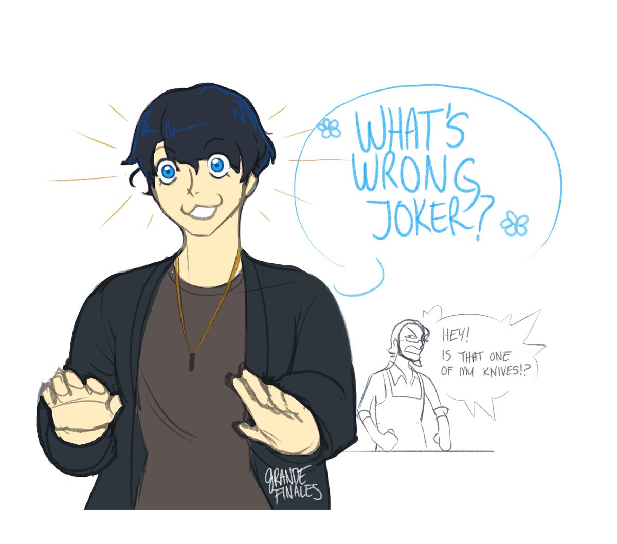 grandefinales's tweet photo. warm up from today... sometimes im reminded human morgana exists https://t.co/CF90FxFLRS