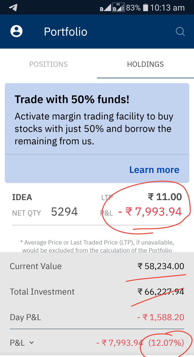 JoseChandran202's tweet photo. @upstox What the fuck are you doing! 2AATJ3
Account still suspended, 2 weeks crossed still no solution. Chk the screenshots, bcoz of your mistake I'm losing my money, if can't provide a solution on time, close your business and go for some other job that you can manage properly. https://t.co/KuXqav4XWp