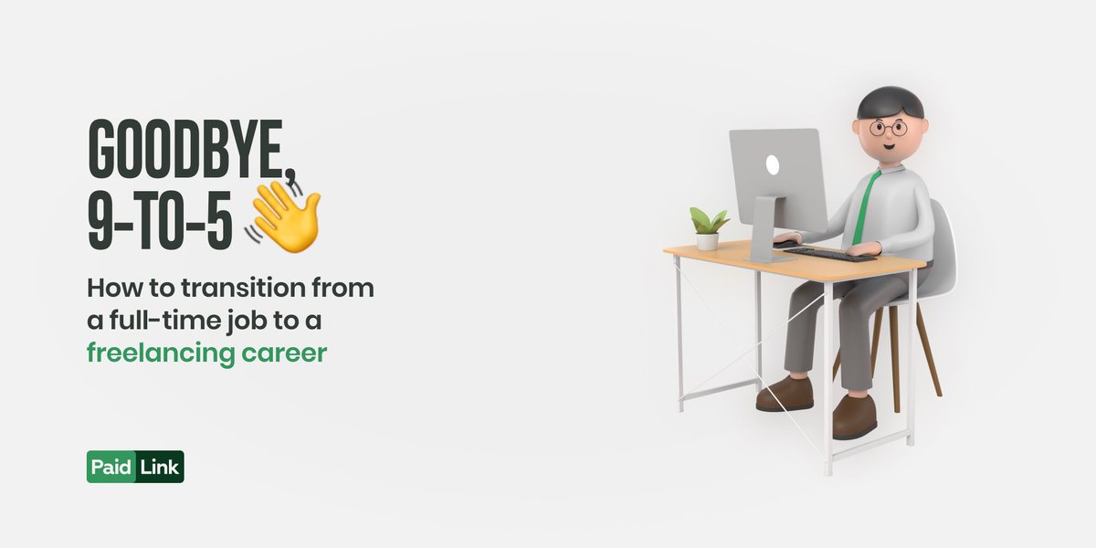 Sick of your traditional full-time job? 🙄 Say goodbye to your 5 to 9 with a step-by-step strategy: wow.link/v7w1

#PaidLink #MakeMoneyOnline #Freelance #Freelancer #FreelancerLife