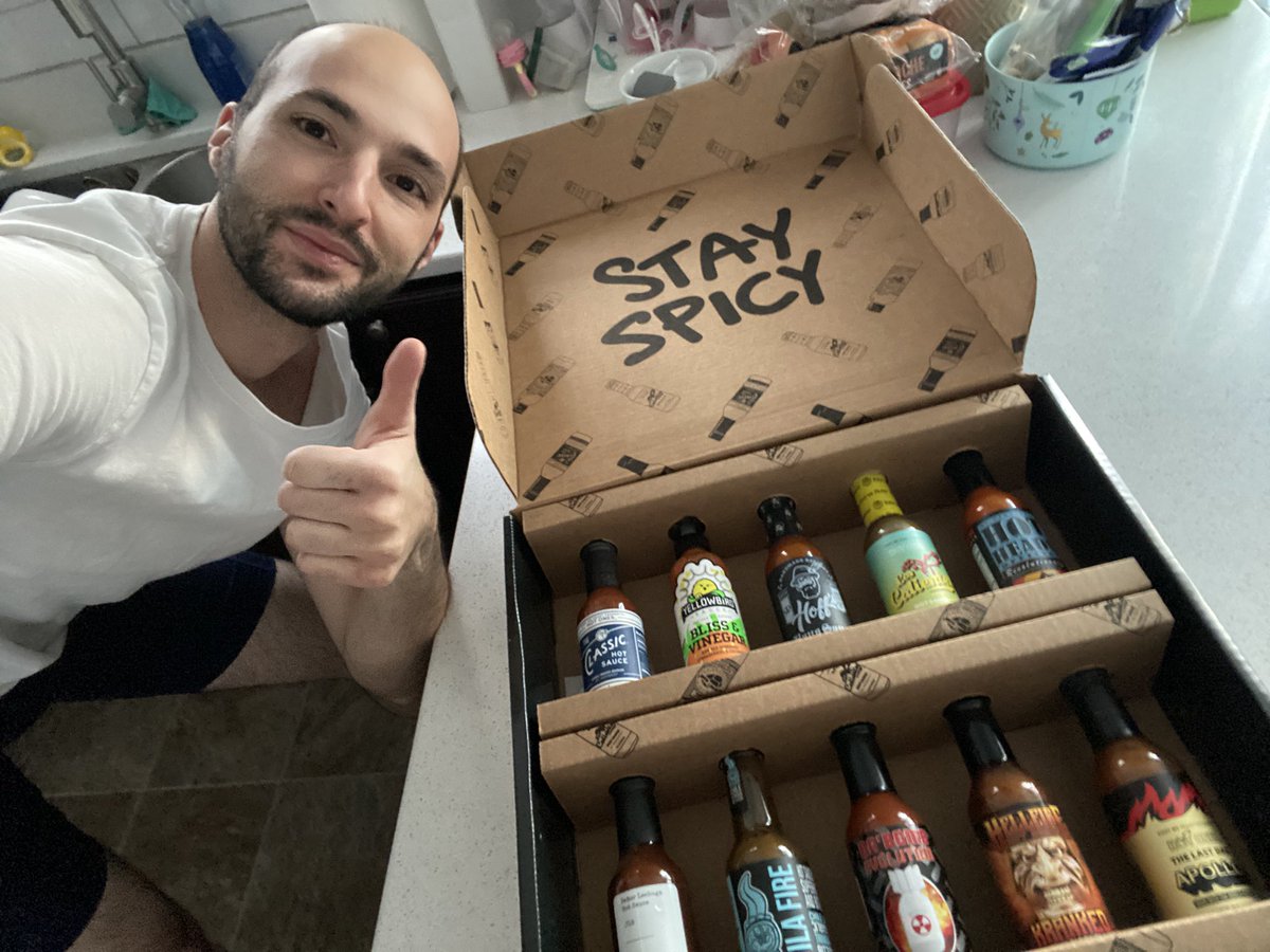 One of my new year’s resolutions is to do spicy training. And it wouldn’t be a proper training w/o the Heatonist sauces.. looking forward to trying this amazing compilation O_O #BringItOn <a href="/firstwefeast/">First We Feast</a> <a href="/hotonesgameshow/">Hot Ones: The Game Show</a> <a href="/seanseaevans/">Sean Evans</a> <a href="/Heatonist/">Heatonist</a>