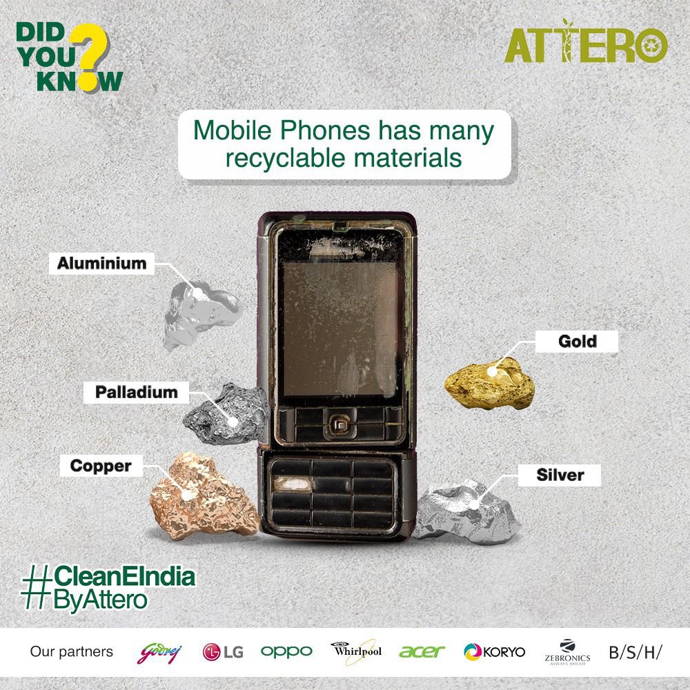 Attero on X: &ldquo;Up to 90% of materials used to make mobile phones 