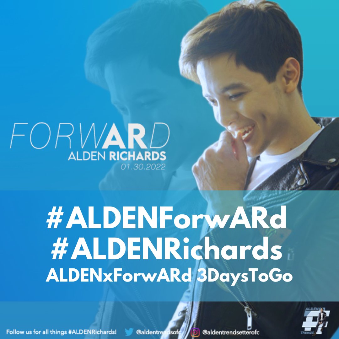 Hashtag and tagline for today excited much na dahil Malapit na tlaga Ang concert mo paps 

#ALDENRichards 
#ALDENForwARd
<a href="/aldenrichards02/">Alden Richards</a> 
ALDENxForwARd 3DaysToGo