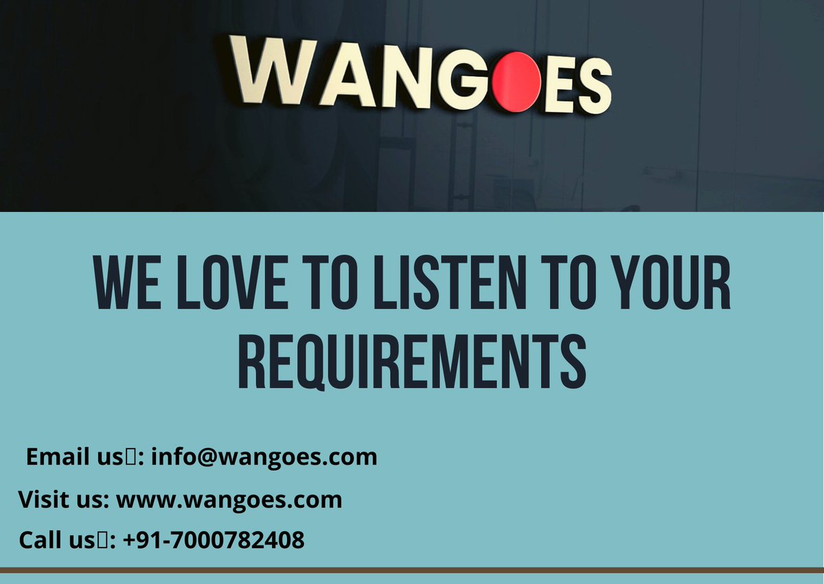 wangoes_tech's tweet photo. ☝🏻Multiple services under one roof: From developing a Website or App to helping your in-house team to achieve the desired goals, #Wangoes Technologies Pvt Ltd can offer all the services. 

Portfolio: https://t.co/sxJkXcbsEH https://t.co/e5x0BCI0OG