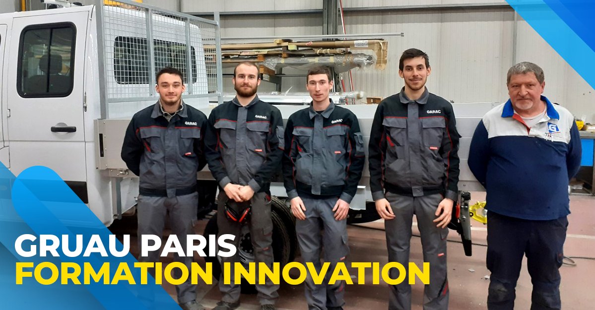 En partenariat avec le @GARAC_officiel Gruau Paris propose à 4 étudiants en BTS carrosserie de travailler sur la modernisation de son célèbre plateau ridelles. 
_____
#gruauparis #innovation #formation #collaboration