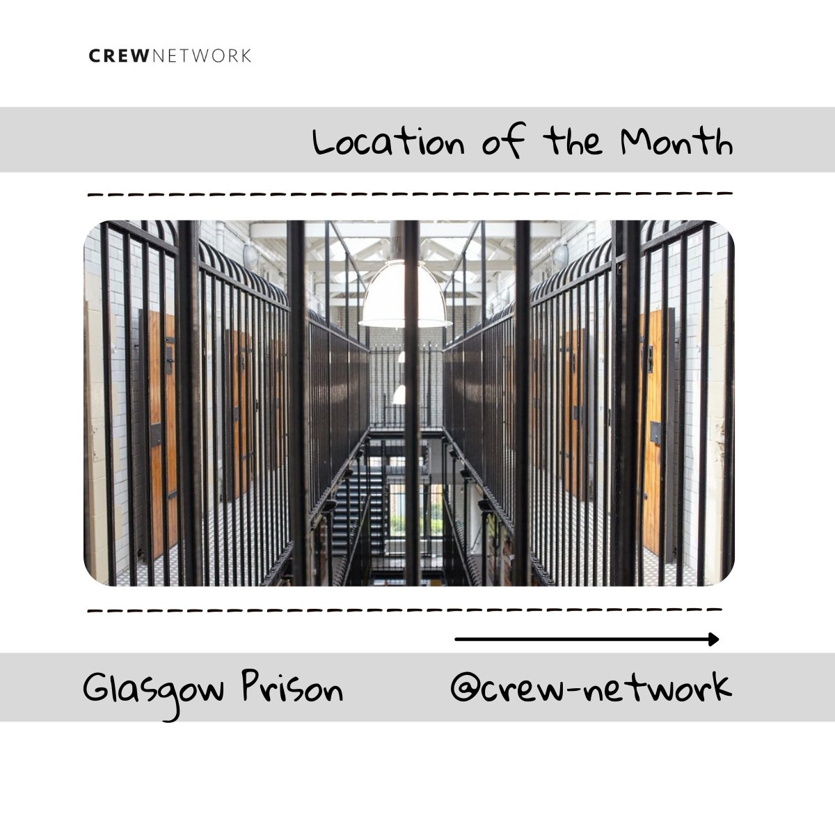 CrewNetworkLtd's tweet photo. This location will make you want to stay on the right side of the law! This fantastic location is an old Prison set in the southside of Glasgow that has been used for filming on HETV Dramas.

#CrewNetworkLtd #Locationoftheweek #Prison #filmphotography #filmcommunity #filmmaking https://t.co/K2d6q2d4kp