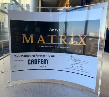 cadfem_in's tweet photo. Success is what gives you an identity. After the hard work of so many years, we finally have been able to achieve identity with this achievement of “TOP MARKETING PARTNER OF THE YEAR” 2021.
#ansys #cadfem #simulation #cadfemindia #marketingpartner #ansyspartner #salesconferences https://t.co/8xi8todkOm