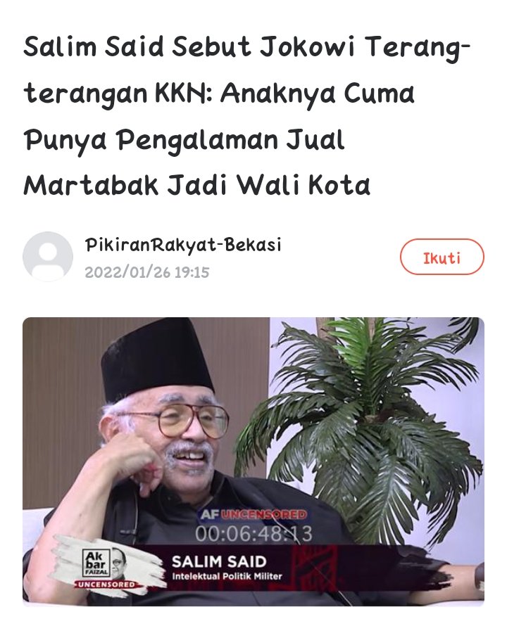 Oooo.....jadi walikota itu ditunjuk Presiden tho bukan pilihan rakyat 🙄