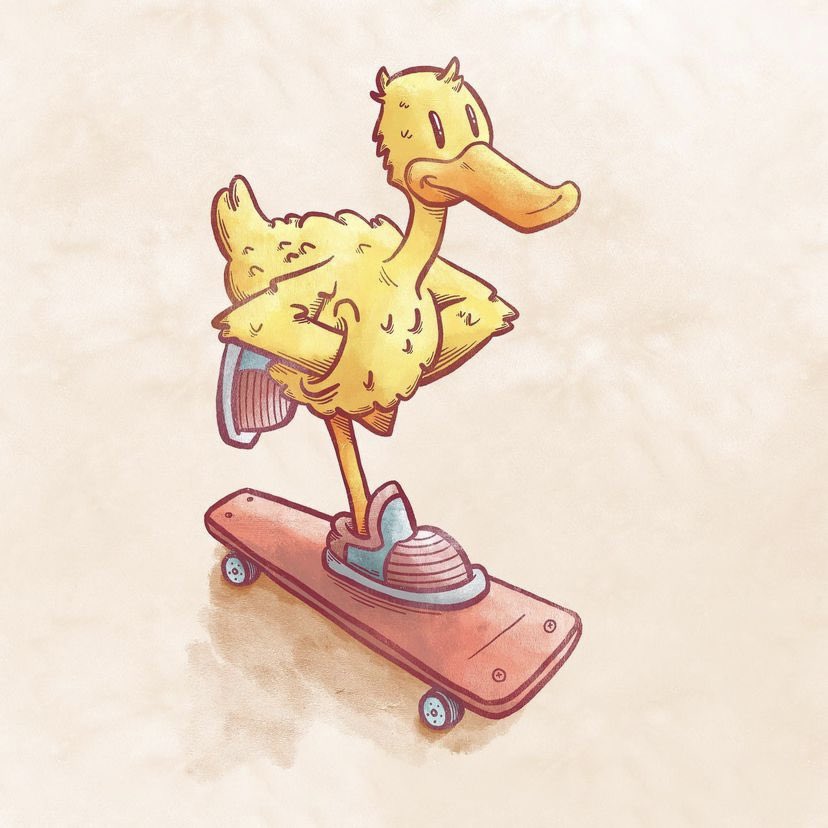 #duck #skateboarding