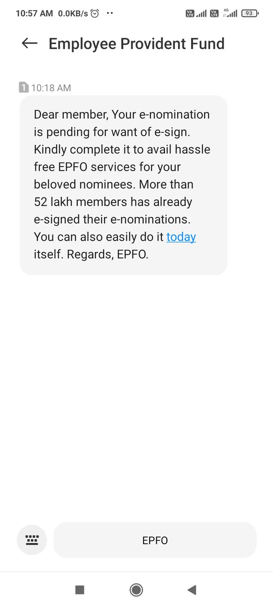dmehul09's tweet photo. @socialepfo now I am receiving sms from EPFO to update nominee and portal is showing message that site is under maintenance..!! #enomination
#EPFO https://t.co/91Q0hLqOBe