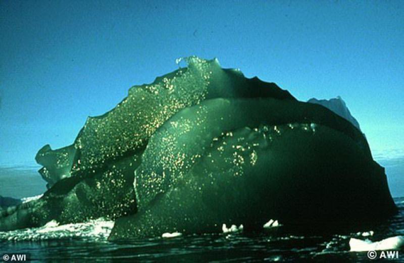 Bouteflikov's tweet photo. Les «jade-bergs» sont des icebergs de couleur vert-émeraude. On ne les trouve qu’en Antarctique, ils n’ont aucune bulle d’air, ils contiennent du fer et on pense qu’ils sont essentiels à l’écosystème. https://t.co/jljKEvUN4e