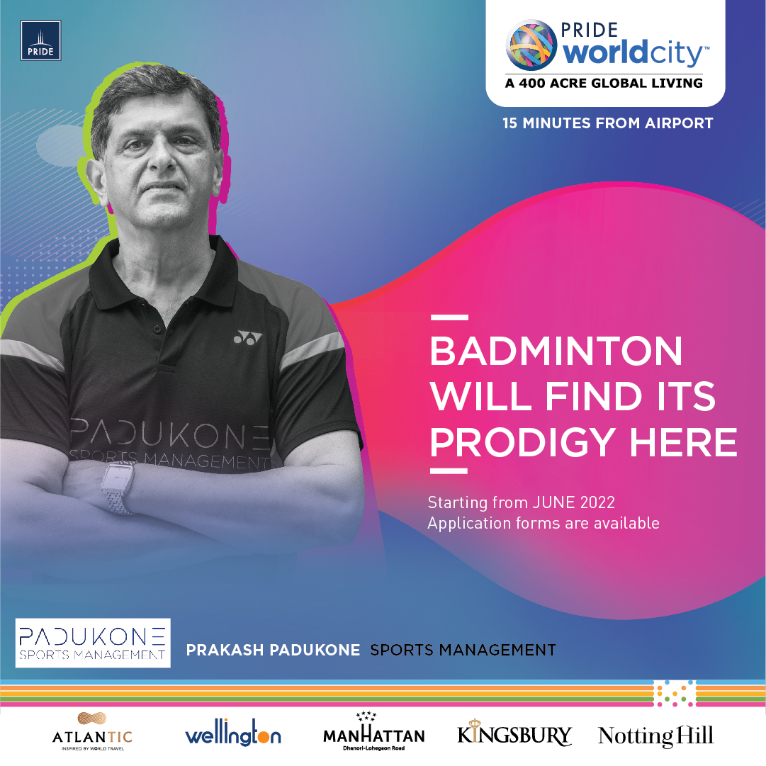 PrideWorldCity1's tweet photo. You child might be the next Badminton prodigy, trained by none but the legendary Prakash Padukone himself at Pride World City.
#PrideWorldCity #UltraLuxury #Lifestyle #Pune #DreamHome #Charholi #PrideInTheMaking #LearningCentre #PrakashPadukone #badminton https://t.co/YcQgYJHJgs