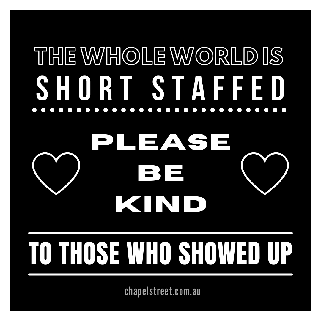 Please #BeKind ❤️

#ChapelStreet