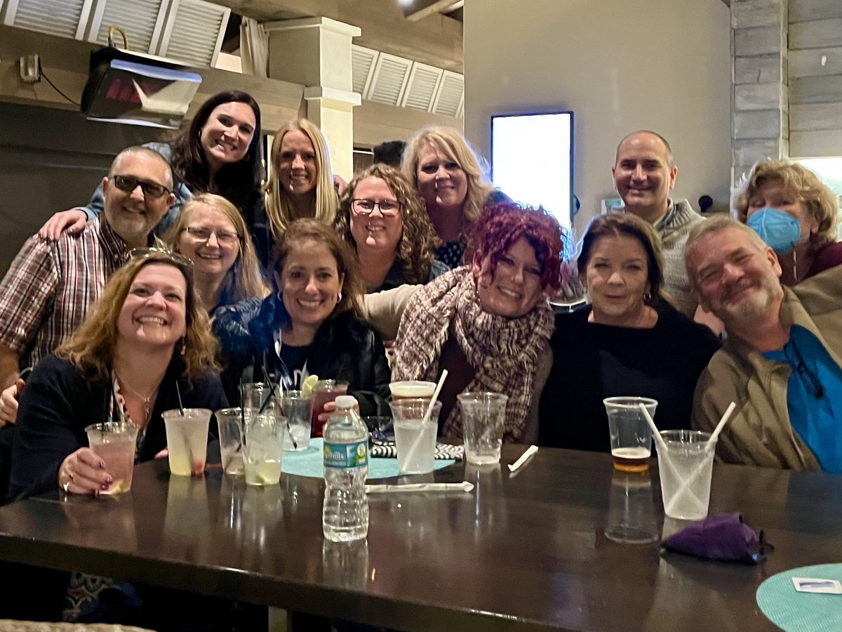 jodiszuter's tweet photo. Now THIS is a silly bunch filled with some great laughter! 👏😂 “why is the carpet wet Todd” that one’s for you @attipscast 😂@ksuding @mmatp @SpedTechMia @lrdichiara @SarahGregorySLP @SarahGeissWood @hillary_atp thanks for the laughs! #BackInPerson #Grateful #ATIA2022 #ATChat https://t.co/flxlzYPIQ2