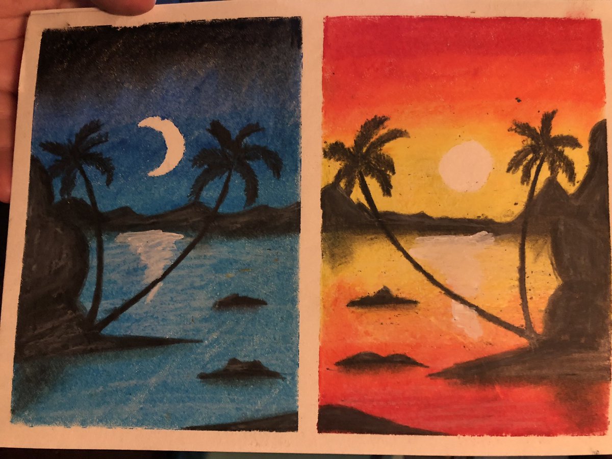 QueenSketch1's tweet photo. First time using Oil Pastels https://t.co/nyxZwHmqTu