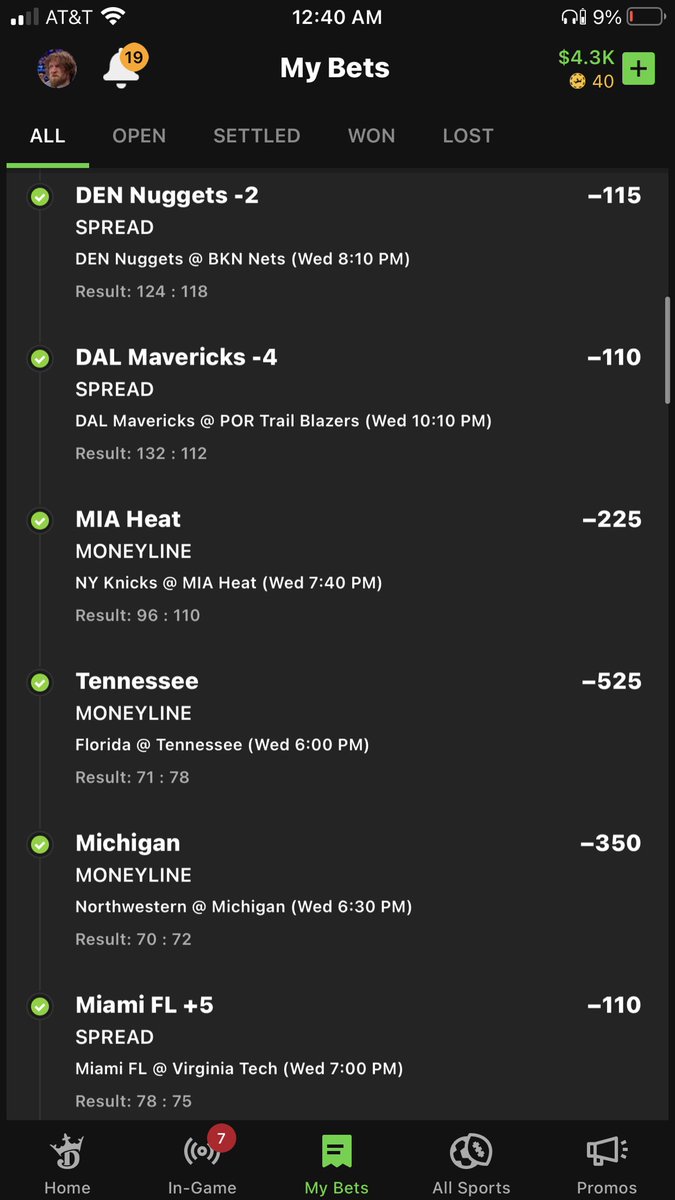 King7ucky's tweet photo. Big win wish I put more down. @DKSportsbook https://t.co/bxj4UGYOpu