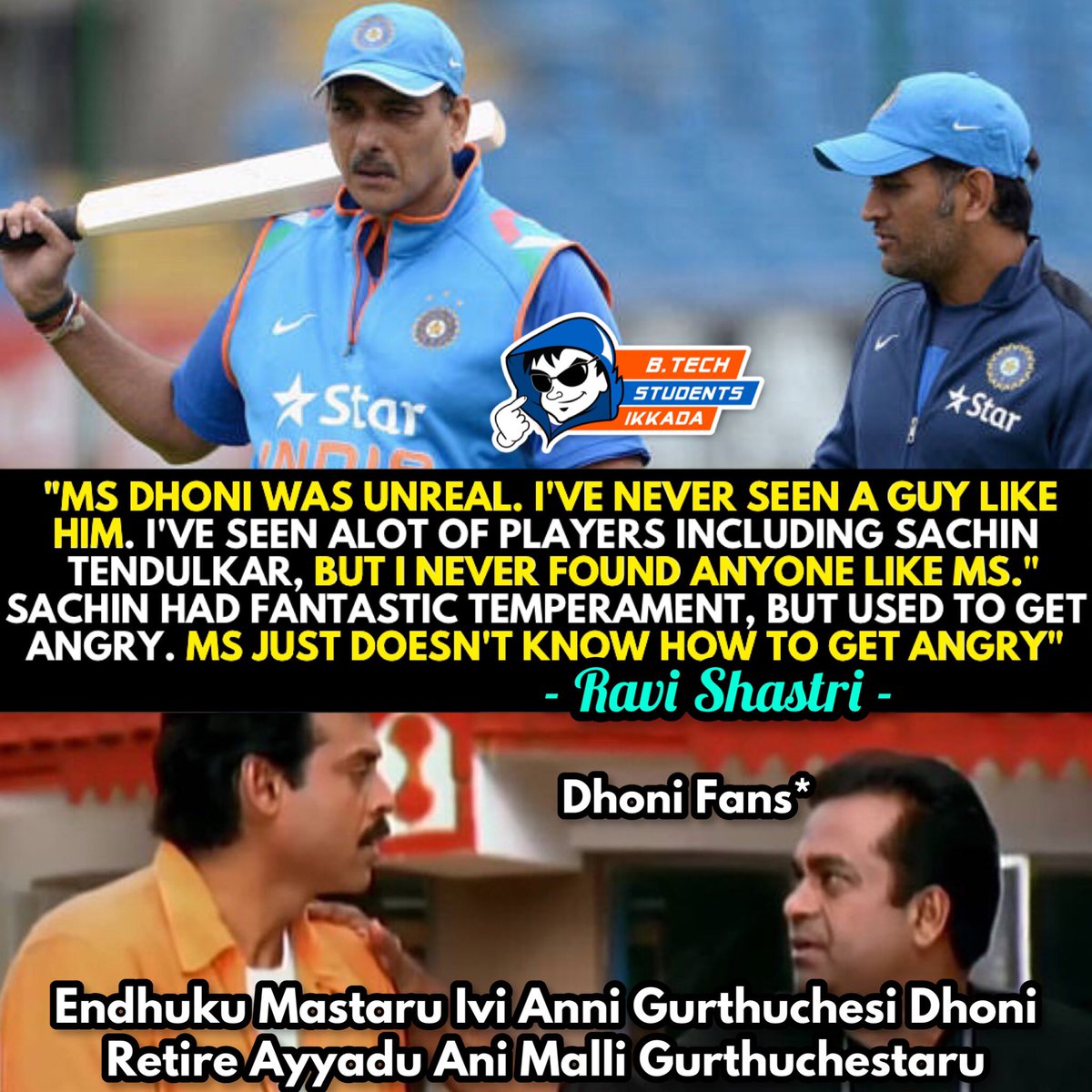 btsiconnects's tweet photo. CAPTAIN COOL MSD 😍❤️❤️

#MsDhoni @msdhoni @RaviShastriOfc #RaviShastri #ChennaiSuperKings #CSK #India #TeamIndia #Cricket https://t.co/mThvIoJVT1