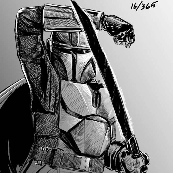i need more digital inking practice

this episode of boba fett went dummy 