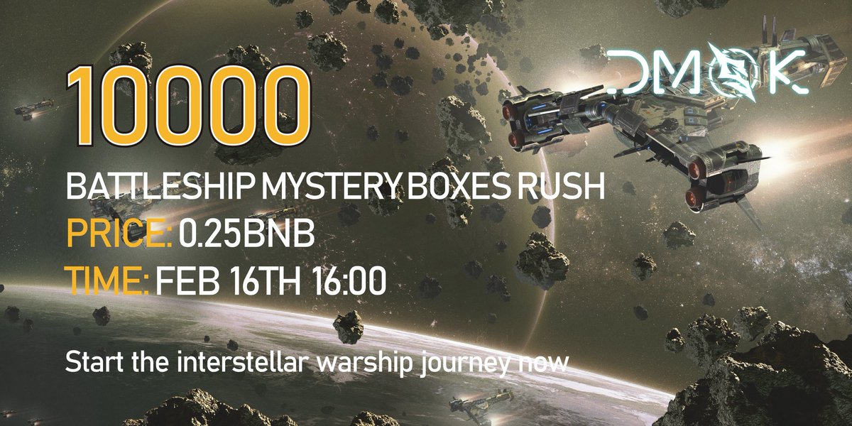 DMOK_Official's tweet photo. 🔥DOOMSDAY BOOK Mystery Box Open for Sale Now！
⏰Time：Feb 16th  16：00 UTC
💎Price：0.25BNB
Let’s GOOOOO!👇🏻

https://t.co/cnZ94v5DdZ

#NFTs #Game #Binance #playToEarn #BSC #GAMEFI https://t.co/SJUnMlXs3w