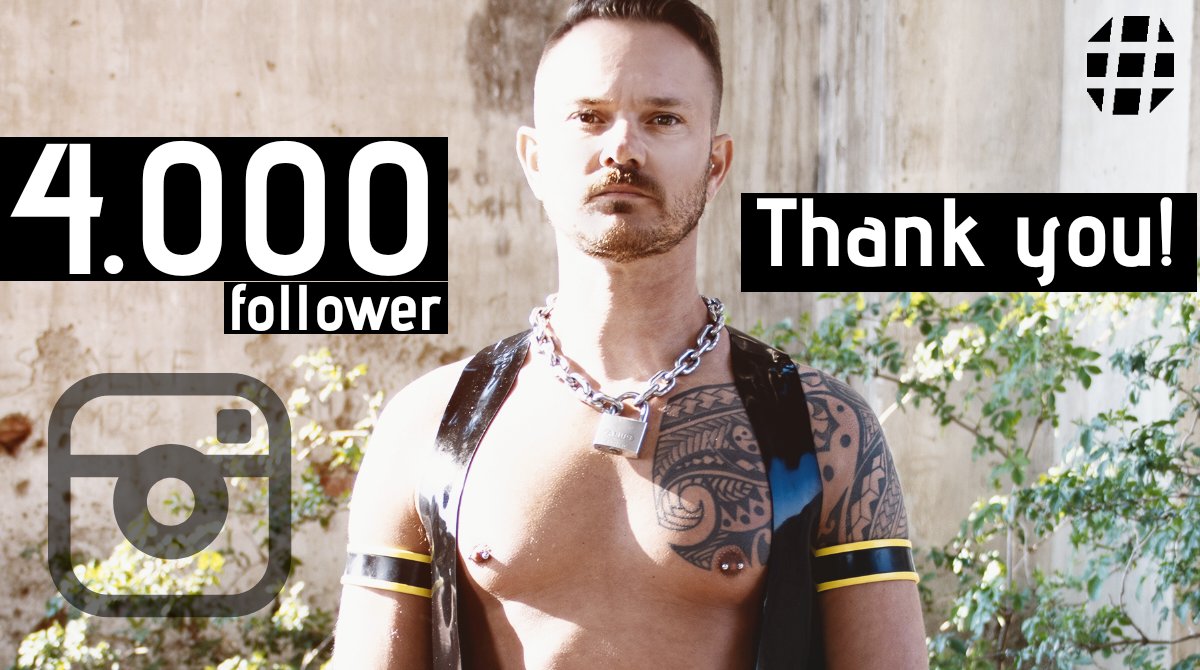 We reached 4.000 followers on our Instagram account. Are you one of them? No? Hurry up and help us reaching 5k!

↗️ instagram.com/malefetishworld

#️⃣🌐 #malefetishworld #4000follower #thankyou