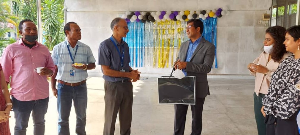 UNTimorLeste's tweet photo. #UNCT bids farewell to two #MNEC friends
‘Dear DG Maun Jesuino &amp; Director Mana Didina, it was an honour working with you &amp; achieving many landmarks together. #UNTimorLeste Country Team joins me in wishing you success on new journeys. You will be in our thoughts!' UNRC @RoyTrivedy https://t.co/cBnXbYZaFn