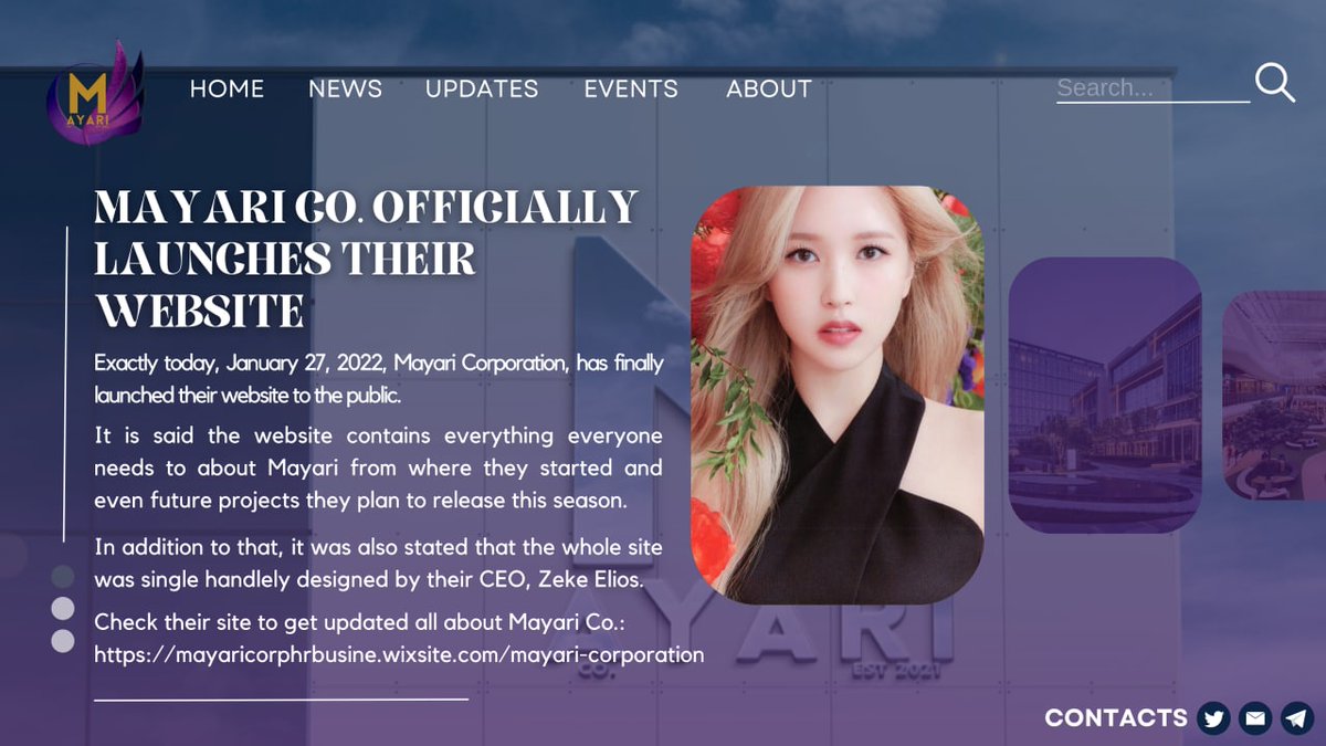 ㅤㅤ
ㅤㅤ
ㅤㅤㅤㅤㅤMAYARI CO.
ㅤㅤㅤㅤOfficial Website:

mayaricorphrbusine.wixsite.com/mayari-corpora…
ㅤㅤ
ㅤㅤ