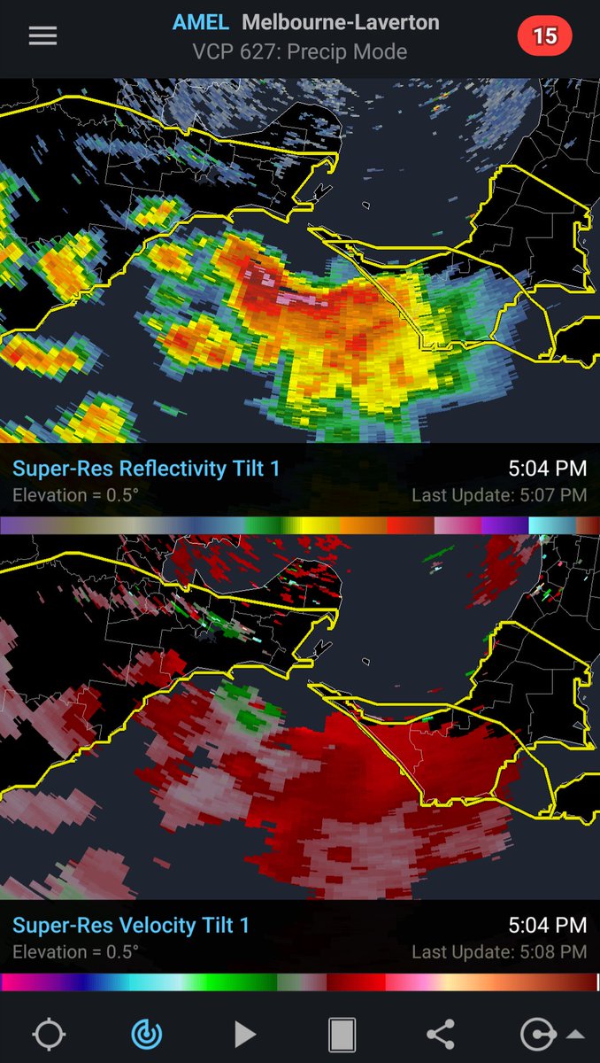 DeanSgarbossa's tweet image. Maritime cyclonic left moving supercell outside Port Phillip Heads.
#vicweather #melbweather #vicstorms #melbstorms