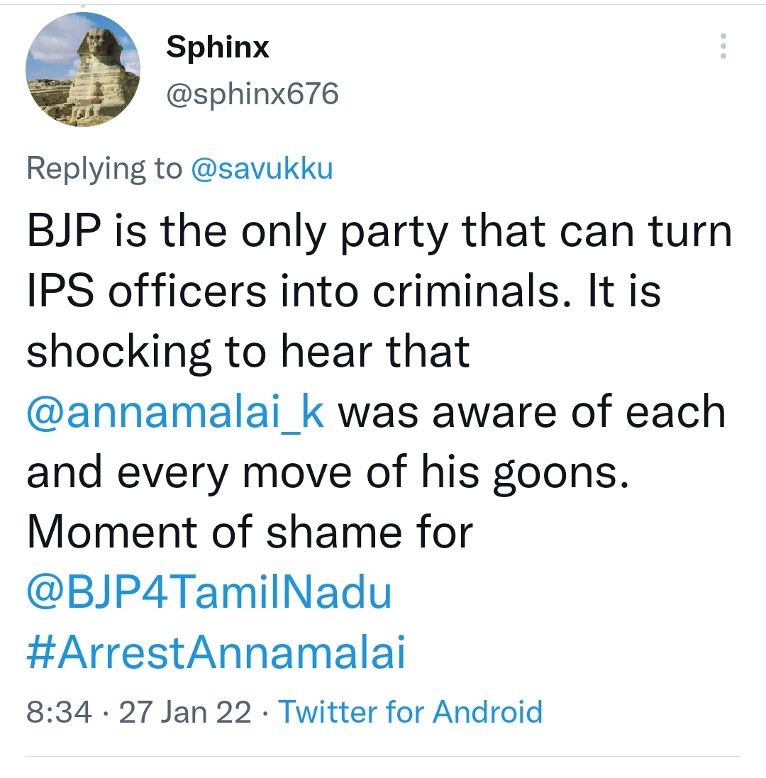 MathiMa02738845's tweet photo. Spot On...
#ArrestAnnamalai https://t.co/LeaaoGx8K3