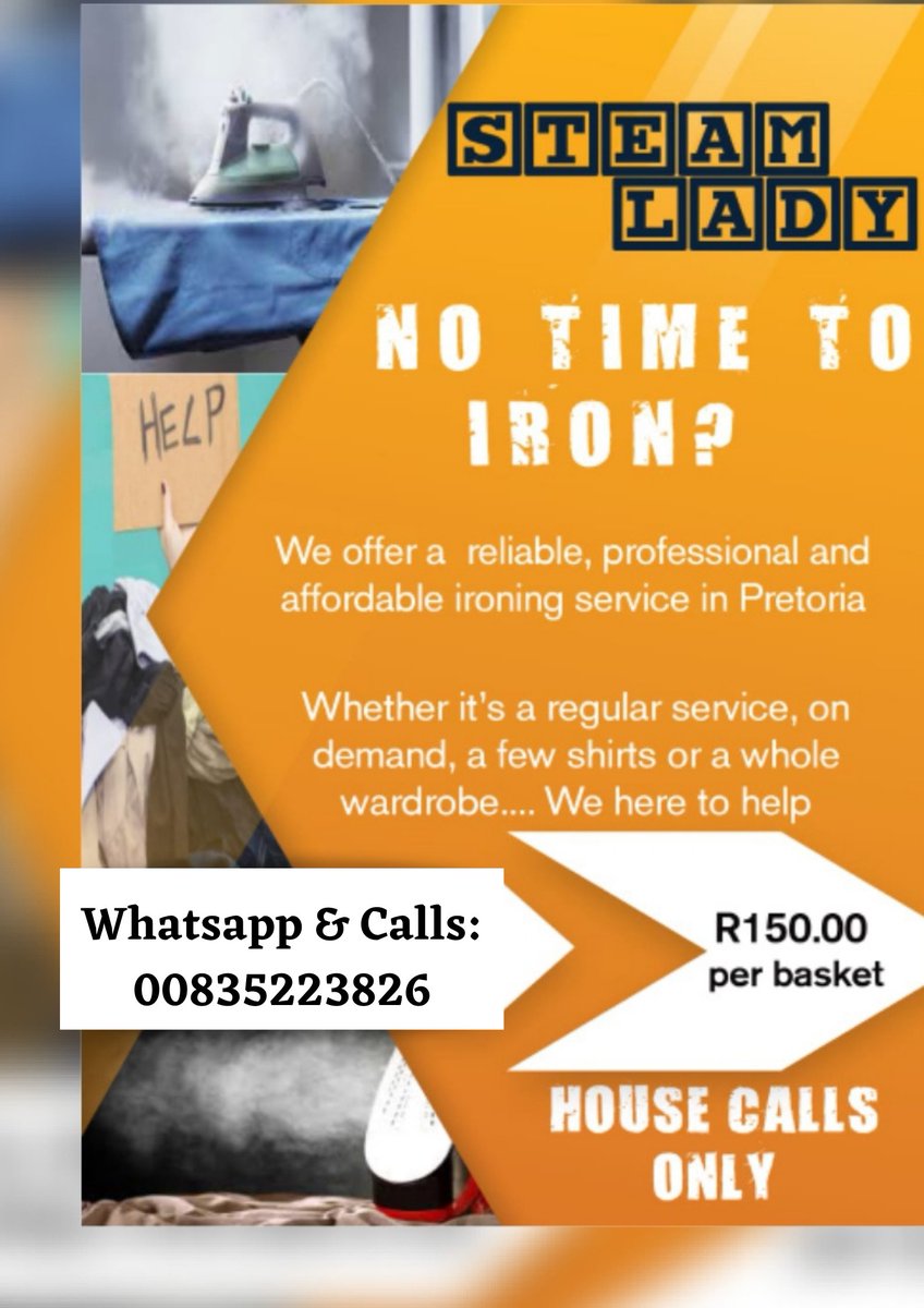 ntombie_x's tweet photo. Morning. The #SteamLady ♨️ is here for your ironing service. For only R150 per laundry basket. Asbonge 😇🙏🏾 https://t.co/Oie2cQXNts