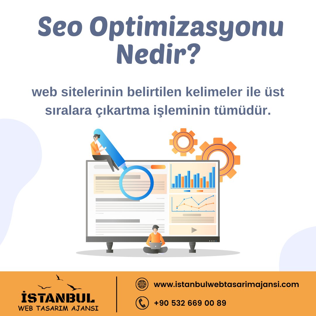 istwebajansi's tweet photo. SEO Optimizasyonu Nedir ?
Web sitelerin belirtilen kelimeler ile üst sıralara çıkartma işleminin tümüdür.
Web siteniz geride kalmasın İstanbul Web Tasarım Ajansı ile en üst sıralarda olsun.

#seo #reklam  #adwords #google #eticaret #digitalmarketing #dijitalpazarlama #yazilim https://t.co/VcKhkAjsO4