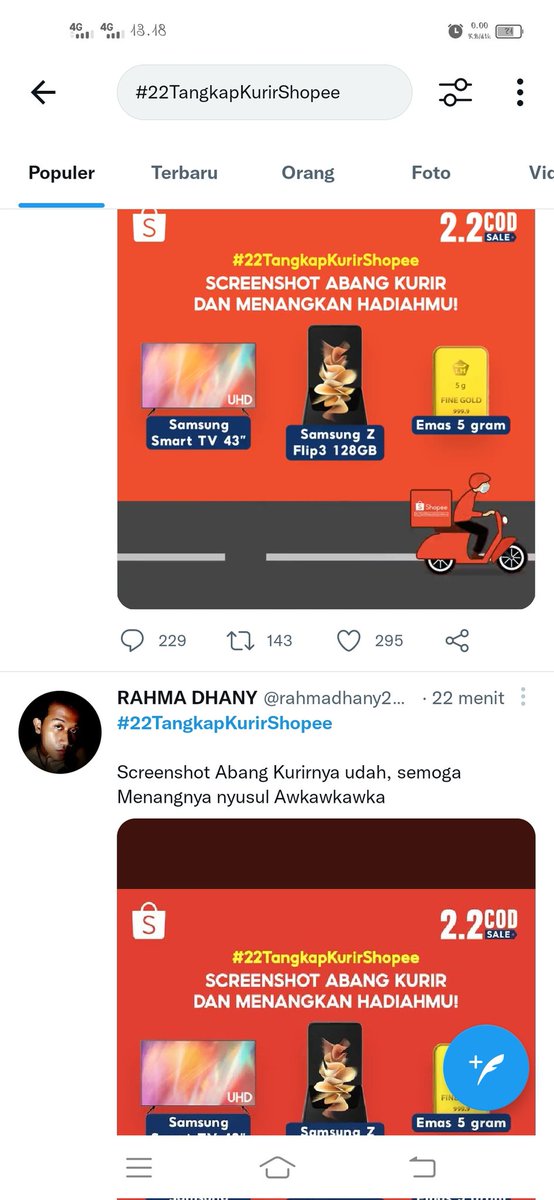 ArifkaStore's tweet photo. #22TangkapKurirShopee https://t.co/32Vng7yRtK