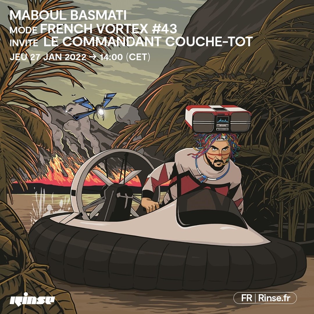🐔 #frenchgroove 💻 Maboul Basmati mode French Vortex invite <a href="/lecomcouchetot/">Le Commandant Couche-Tôt</a> sur <a href="/RinseFrance/">Rinse France</a> 📻 14h00 ⏯ link: rinse.fr