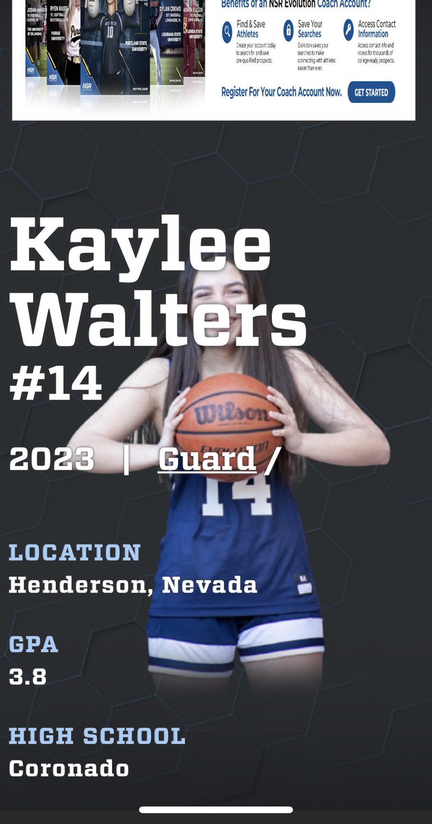 NSR Nevada 2023 Women’s  Basketball Guard Kaylee Walters set off the smoke detectors tonight with 31 points - 7/10 from 3 land!  #NSRBasketball 🎥 evo.nsr-inc.com/kaylee.walters…