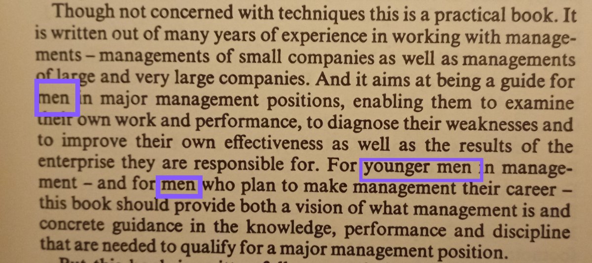 usymmons's tweet photo. Started reading a management book from the 1950s this morning, but didn't really get beyond the preface... I guess it was a different era... #spottheproblem https://t.co/v8kjX5RSfx