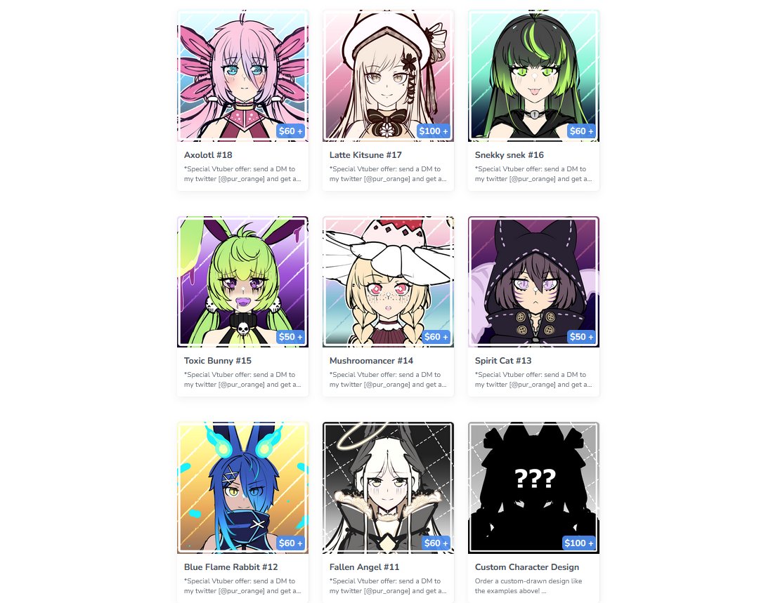 Pur_Orange's tweet photo. Need to make rent so i've put some old character designs up <3

Check them out at my Ko- Fi below~! https://t.co/PwX52WR3R8