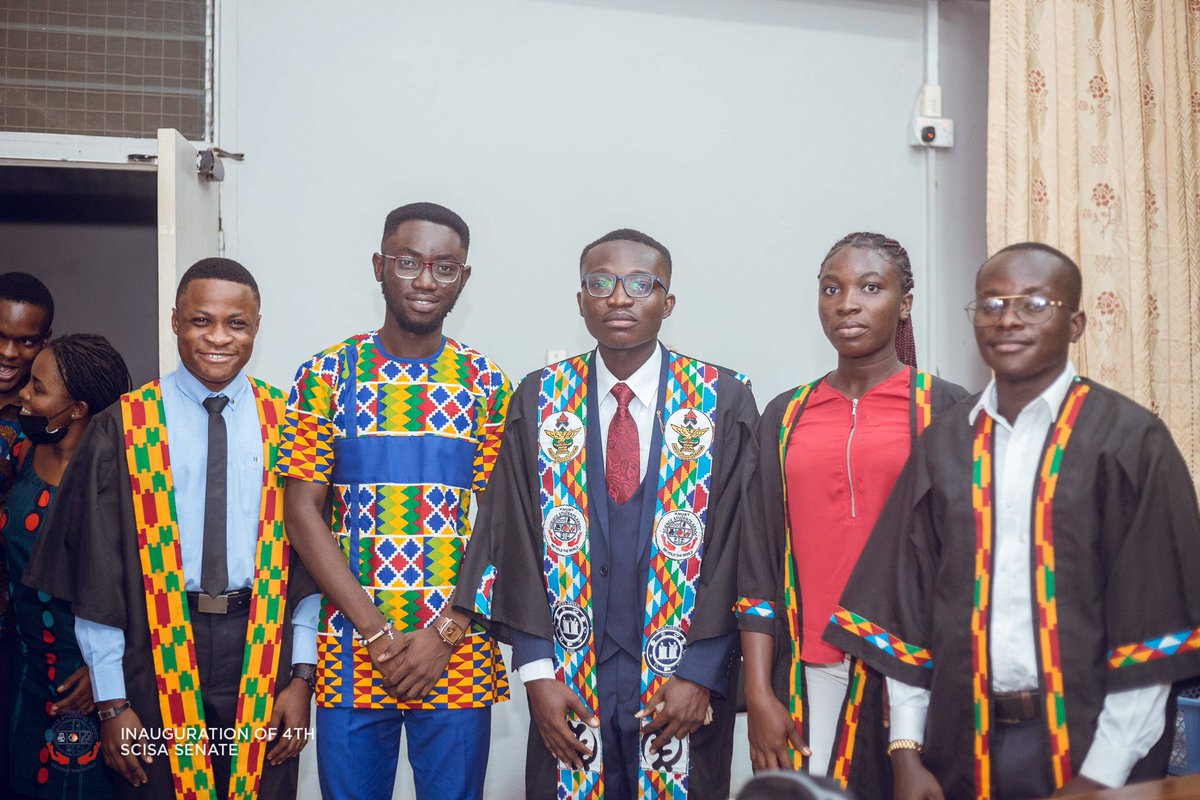 thescisasenate's tweet image. Meet the leadership of the 4th Senate House 🤩

L-R

Justice Kelvin Kwadzo Dzameshie, Clerk

Isaac Amoah, Deputy Speaker

Enoch Nkansah Fordjour, Speaker 

Bernice Appiah, Deputy Clerk

Jerry Justice Kwaffo, Marshal

#ScisaSenate
#ScisaKNUST
